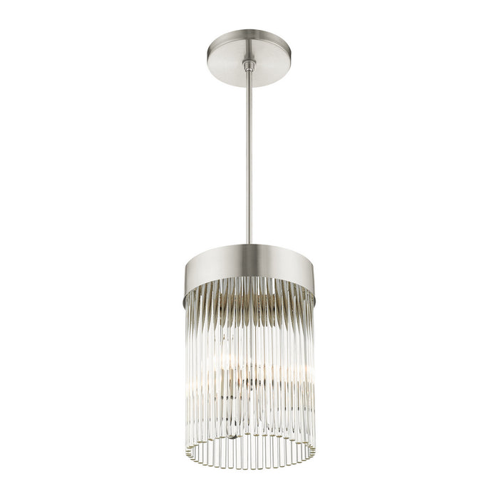 Livex Lighting 49828-91 Three Light Chandelier, Brushed Nickel