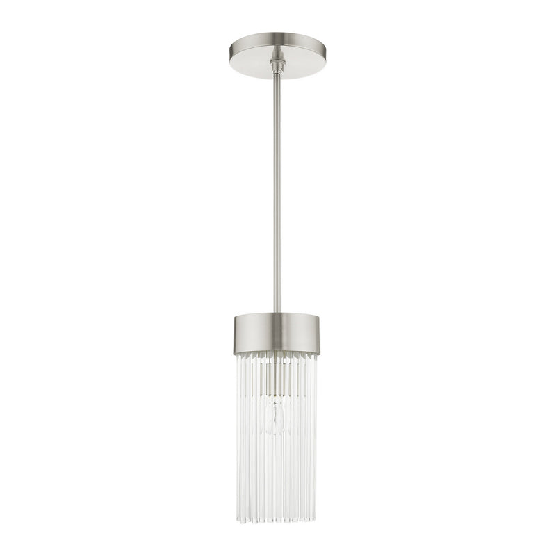 Livex Lighting 49829-91 One Light Pendant, Brushed Nickel