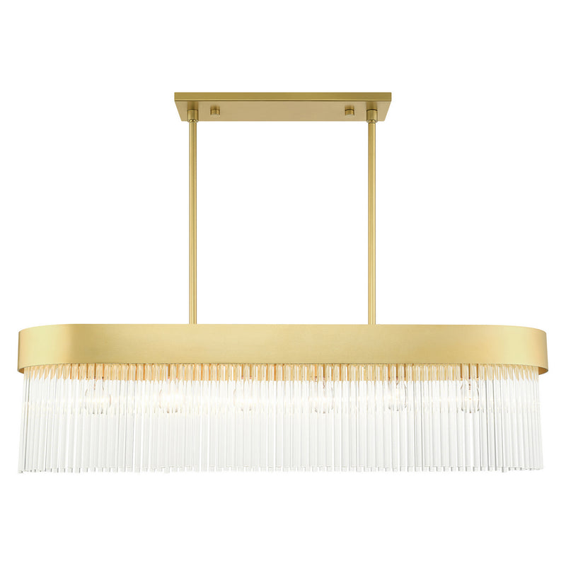 Livex Lighting 49830-33 Six Light Chandelier, Soft Gold