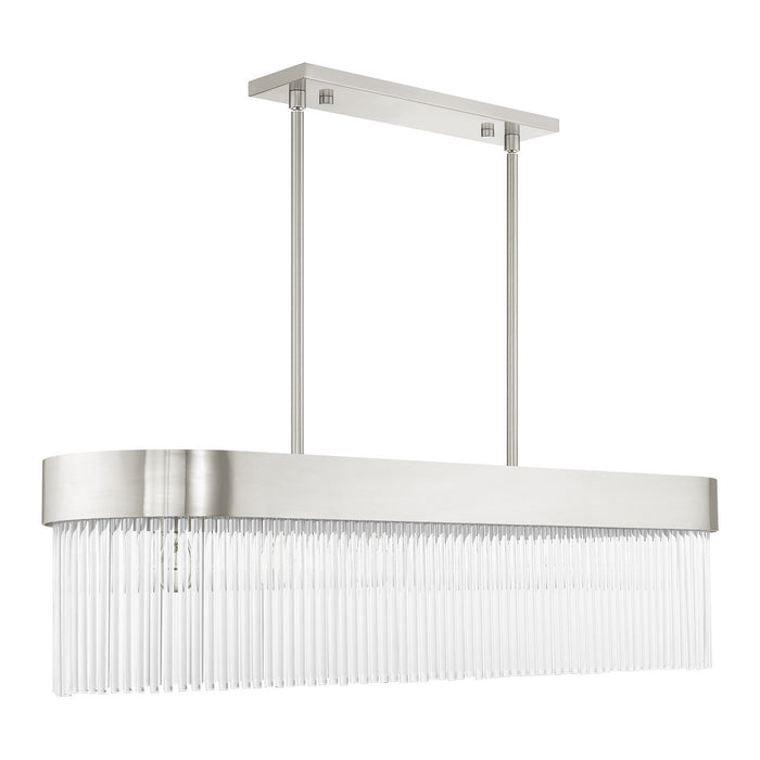 Livex Lighting 49830-91 Six Light Chandelier, Brushed Nickel