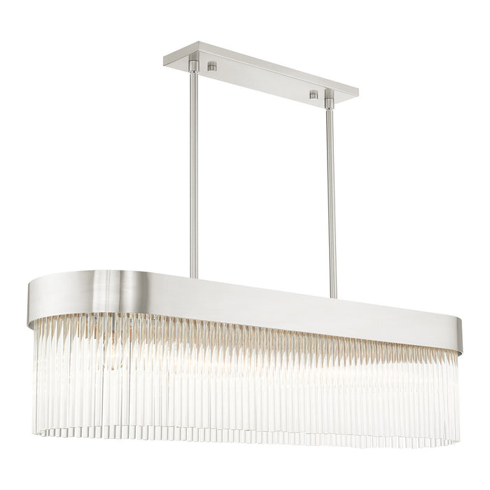 Livex Lighting 49830-91 Six Light Chandelier, Brushed Nickel