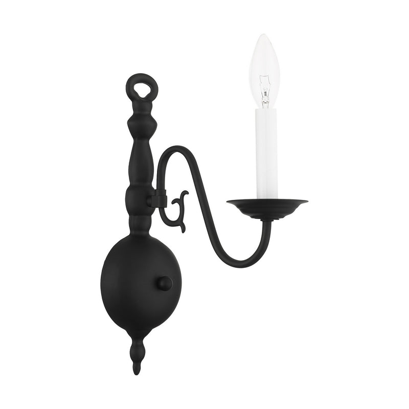 Livex Lighting 5001-04 One Light Wall Sconce, Black