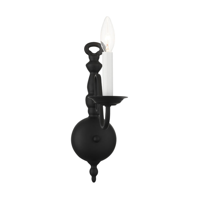 Livex Lighting 5001-04 One Light Wall Sconce, Black