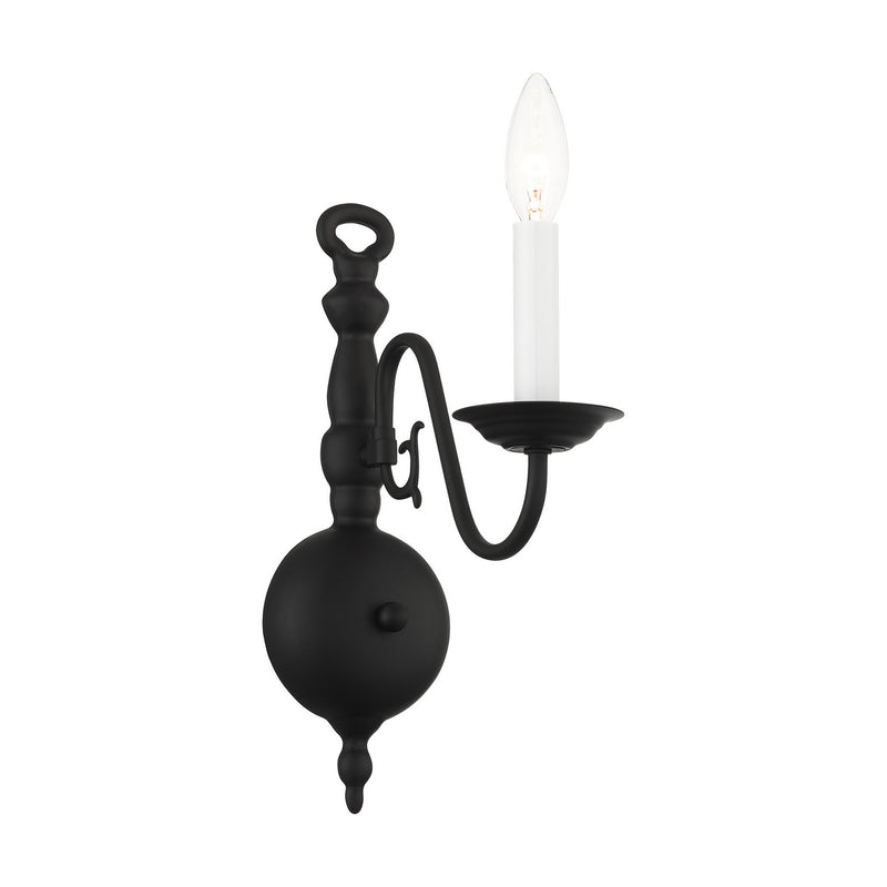 Livex Lighting 5001-04 One Light Wall Sconce, Black