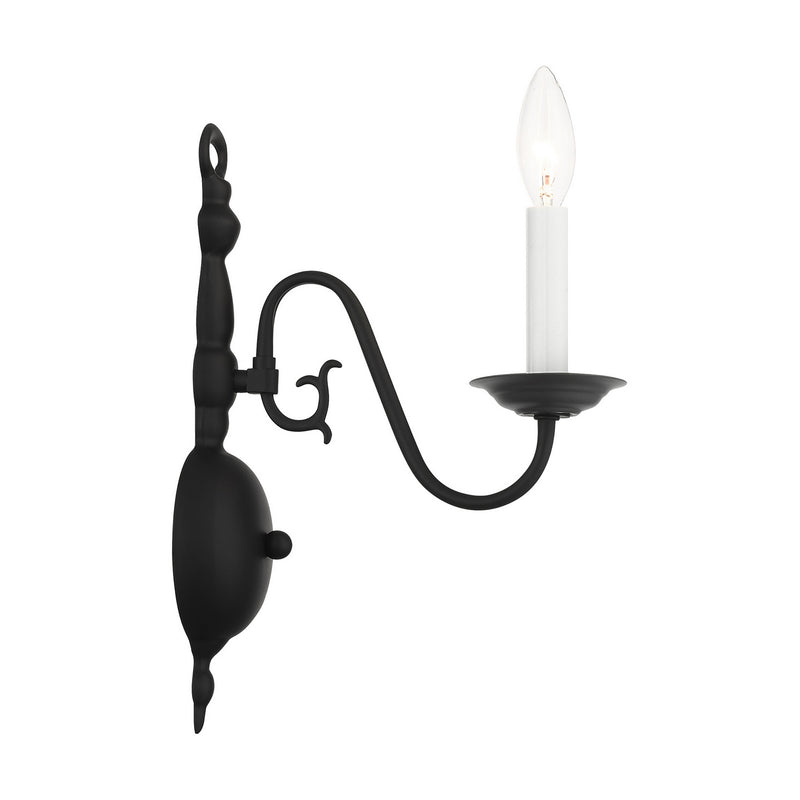 Livex Lighting 5001-04 One Light Wall Sconce, Black