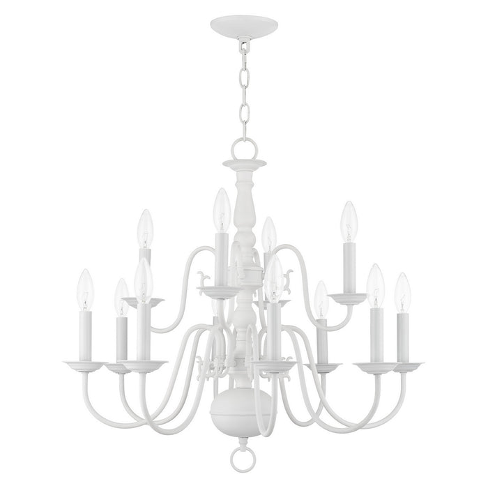 Livex Lighting 5012-03 12 Light Chandelier, White