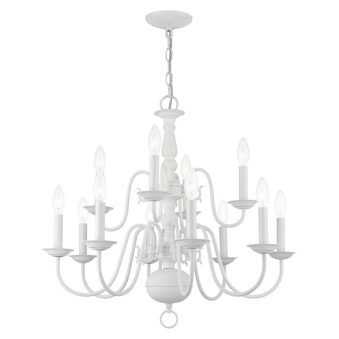 Livex Lighting 5012-03 12 Light Chandelier, White