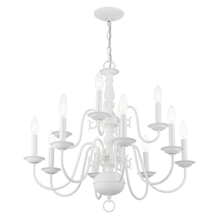 Livex Lighting 5012-03 12 Light Chandelier, White