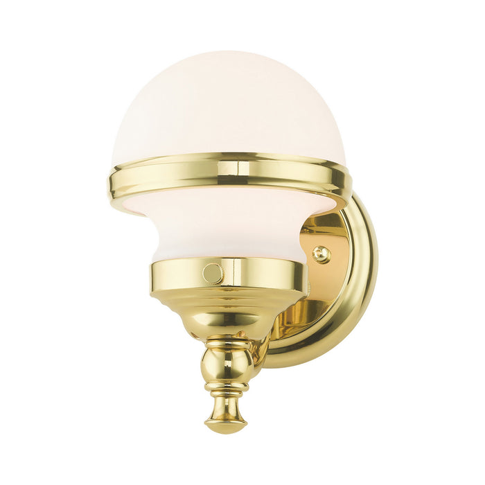 Livex Lighting 5711-02 One Light Wall Sconce, Polished Brass