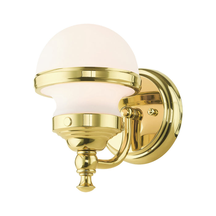Livex Lighting 5711-02 One Light Wall Sconce, Polished Brass
