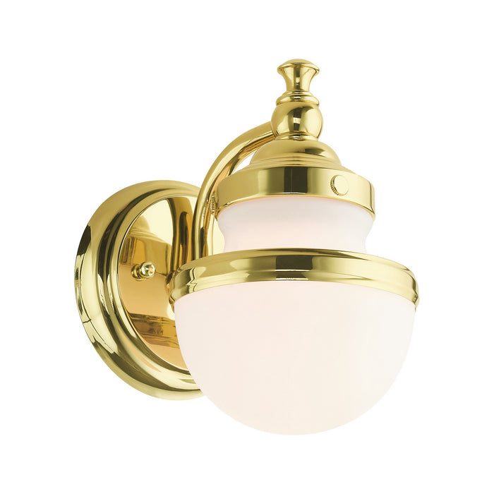 Livex Lighting 5711-02 One Light Wall Sconce, Polished Brass