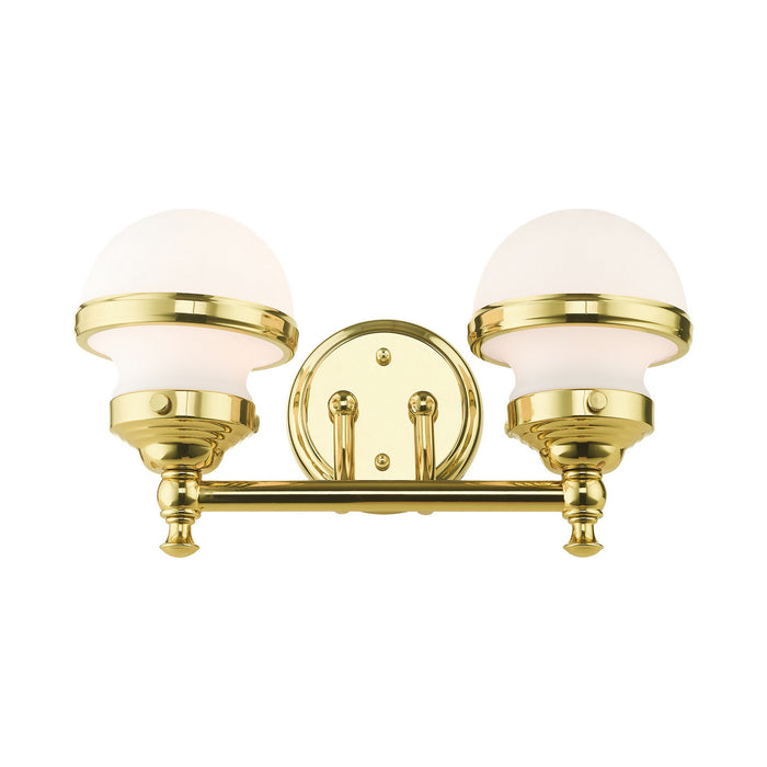 Livex Lighting 5712-02 Two Light Vanity, Polished Brass