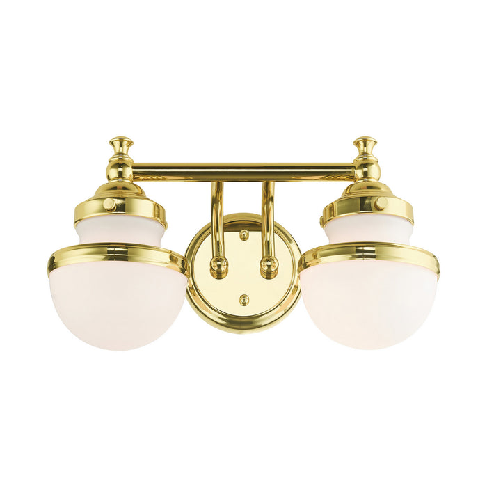 Livex Lighting 5712-02 Two Light Vanity, Polished Brass