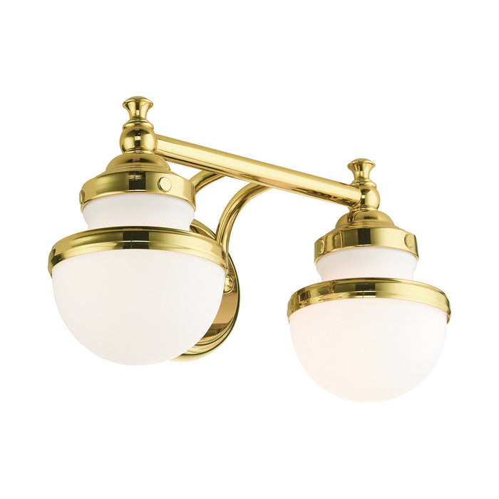 Livex Lighting 5712-02 Two Light Vanity, Polished Brass