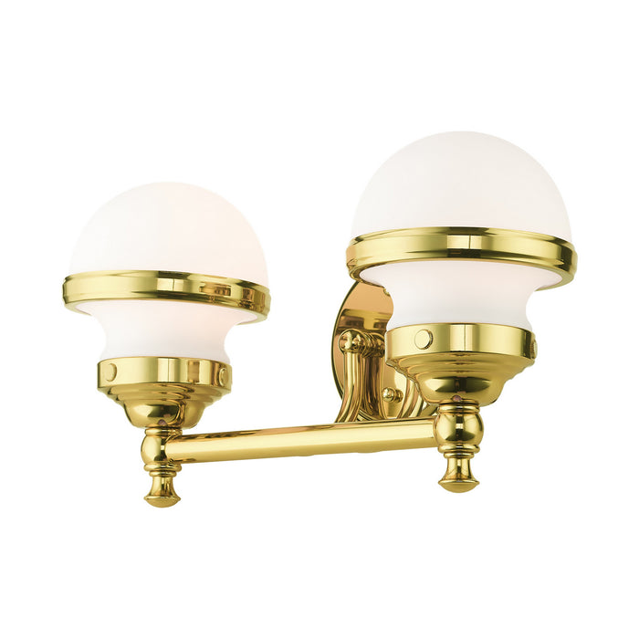 Livex Lighting 5712-02 Two Light Vanity, Polished Brass