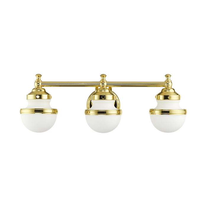 Livex Lighting 5713-02 Three Light Vanity, Polished Brass