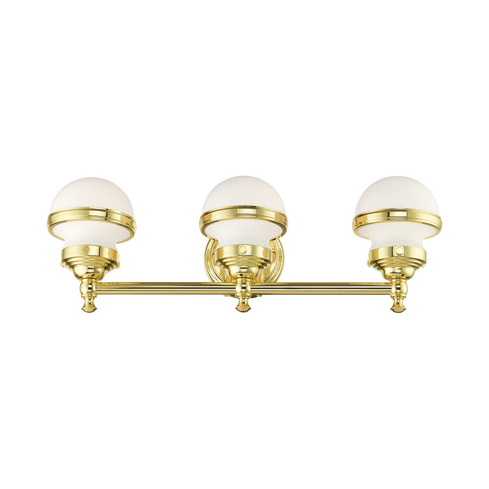 Livex Lighting 5713-02 Three Light Vanity, Polished Brass