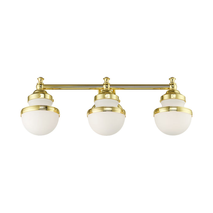 Livex Lighting 5713-02 Three Light Vanity, Polished Brass