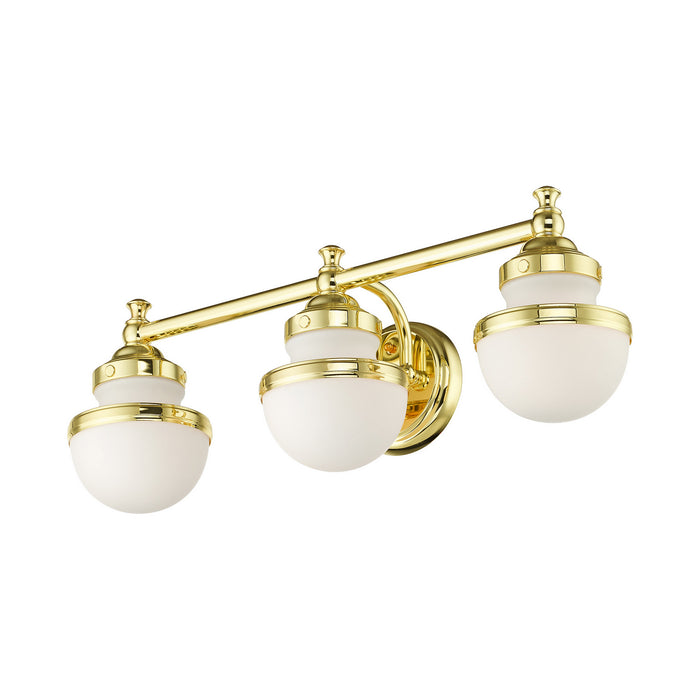Livex Lighting 5713-02 Three Light Vanity, Polished Brass
