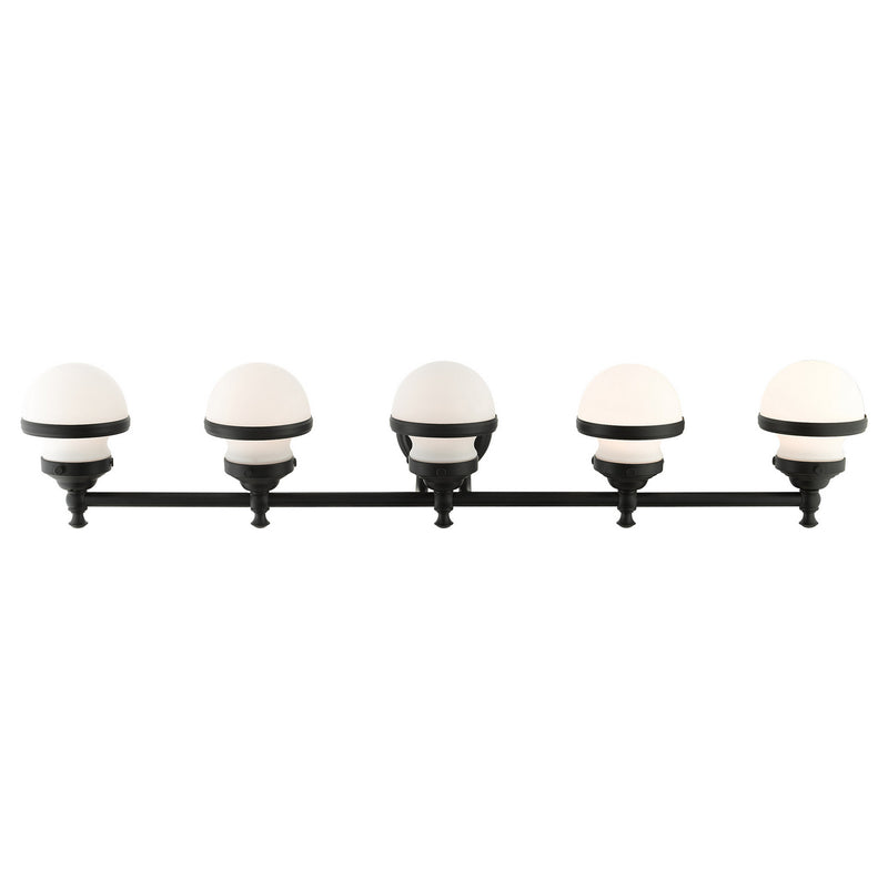 Livex Lighting 5715-04 Five Light Vanity, Black
