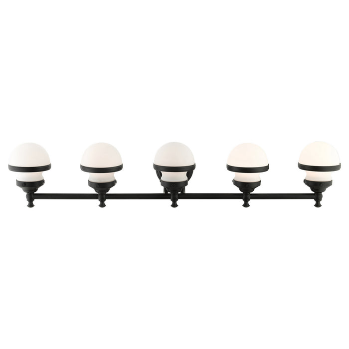 Livex Lighting 5715-04 Five Light Vanity, Black