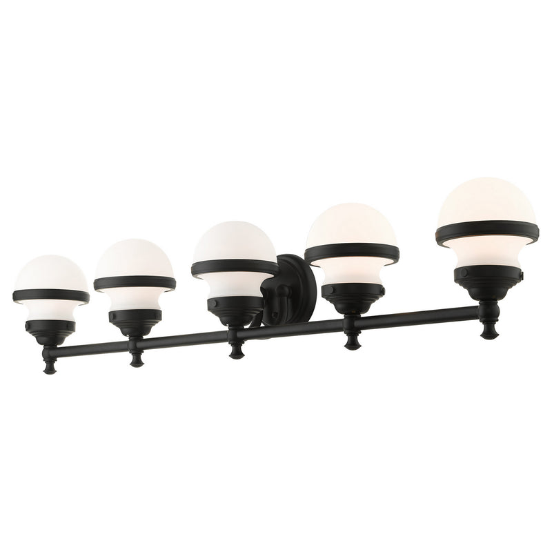 Livex Lighting 5715-04 Five Light Vanity, Black