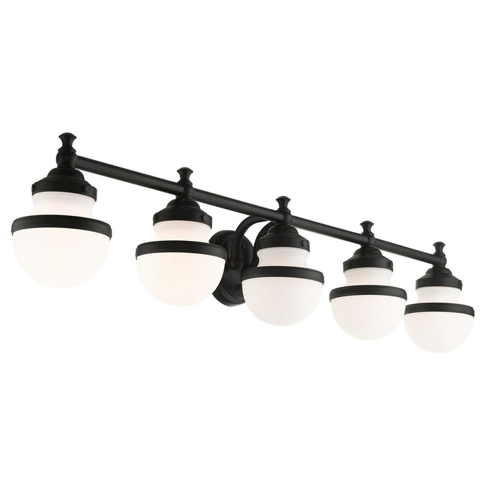 Livex Lighting 5715-04 Five Light Vanity, Black