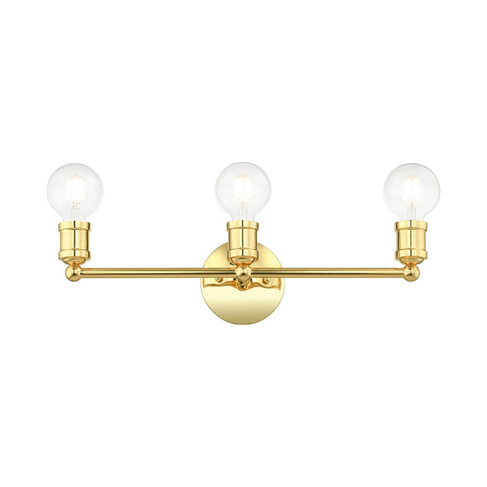 Livex Lighting 16713-02 Three Light Bath Vanity, Polished Brass