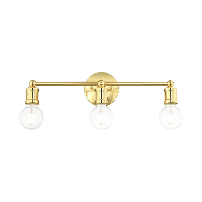 Livex Lighting 16713-02 Three Light Bath Vanity, Polished Brass