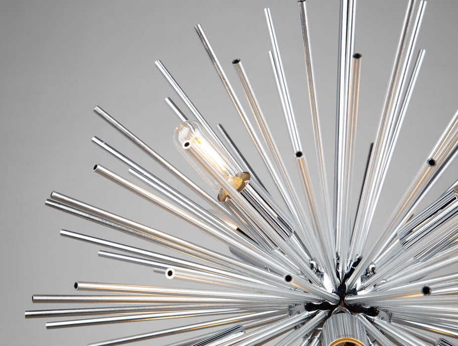 Artcraft AC11443CH Eight Light Chandelier, Chrome