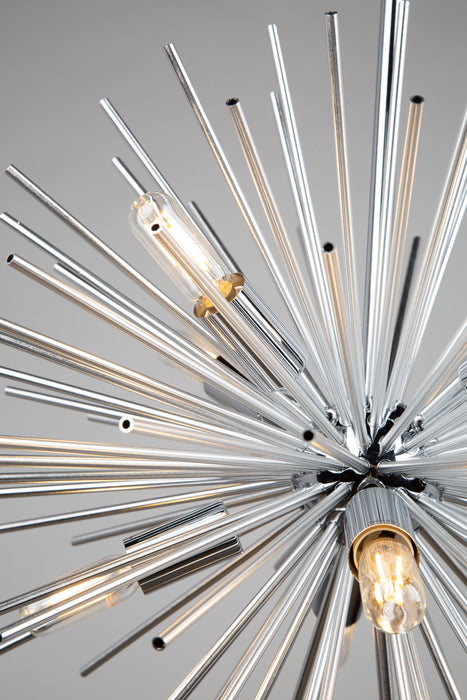 Artcraft AC11443CH Eight Light Chandelier, Chrome