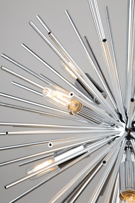 Artcraft AC11443CH Eight Light Chandelier, Chrome