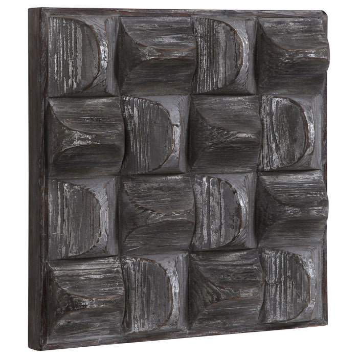 Uttermost 04240 Wall Decor, Aged Gray Wash And Silver Highlights