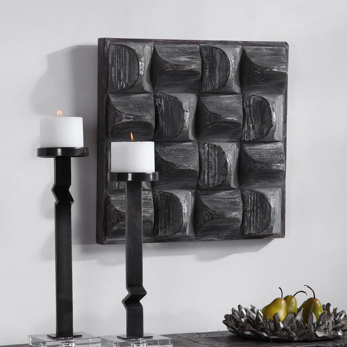 Uttermost 04240 Wall Decor, Aged Gray Wash And Silver Highlights