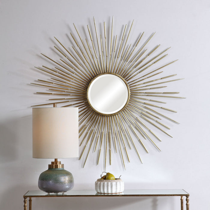Uttermost 09602 Mirror, Antiqued Gold Leaf