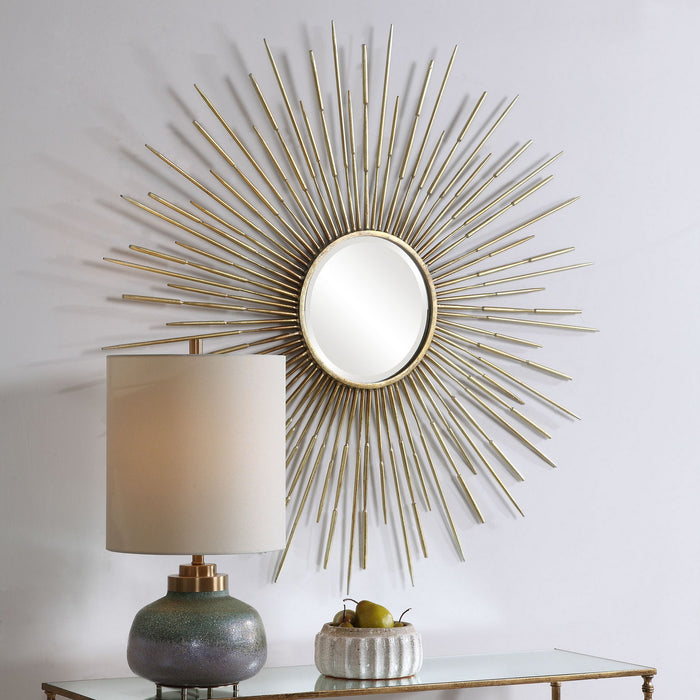 Uttermost 09602 Mirror, Antiqued Gold Leaf