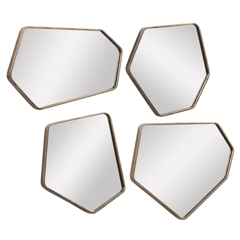 Uttermost 09616 Mirror, Set Of 4, Aged Gold