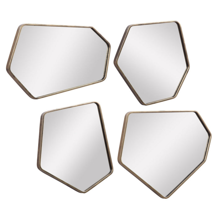 Uttermost 09616 Mirror, Set Of 4, Aged Gold