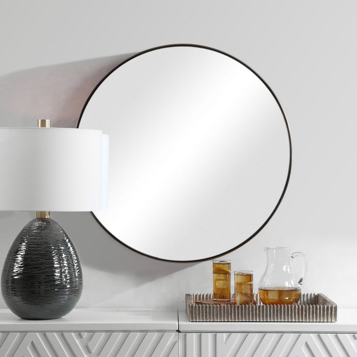 Uttermost 09617 Mirror, Antique Brushed Brass