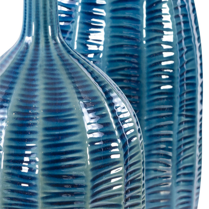 Uttermost 17719 Vases, S/2, Cobalt Blue Glaze