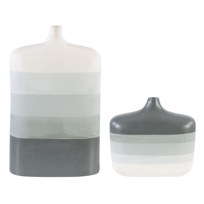 Uttermost 17722 Vases, S/2, Striped Gray