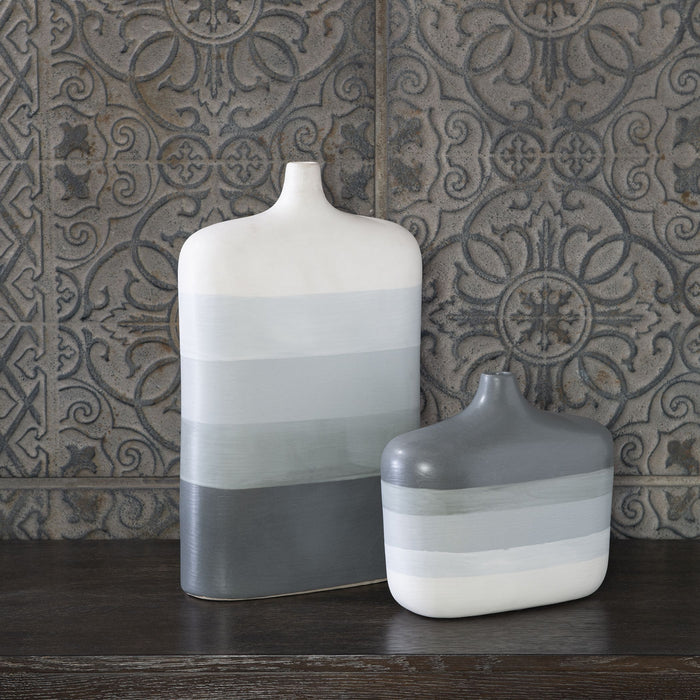 Uttermost 17722 Vases, S/2, Striped Gray