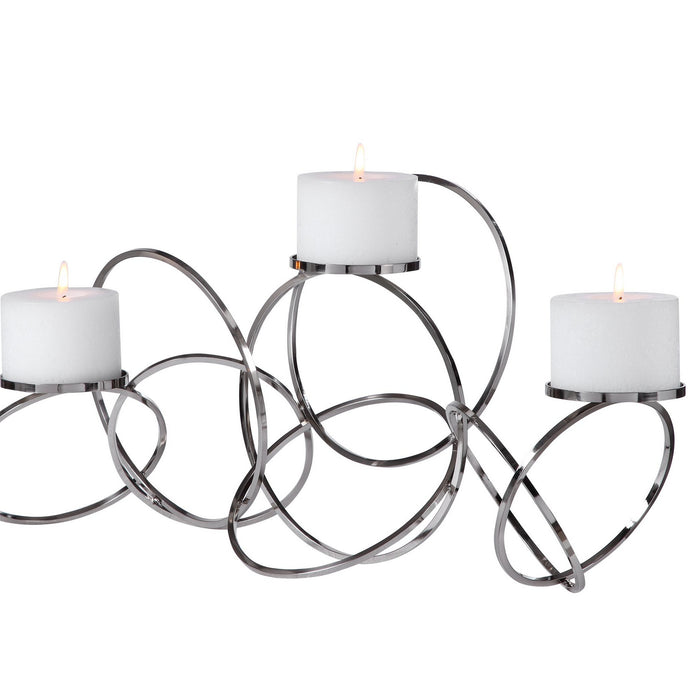 Uttermost 17731 Candleholder, Polished Nickel