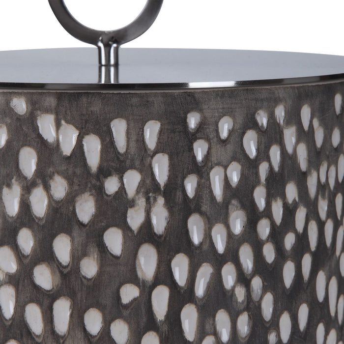 Uttermost 17766 Containers, S/2, Off-white And Smoke Gray