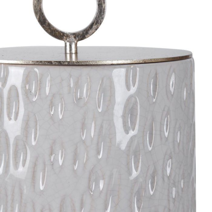 Uttermost 17766 Containers, S/2, Off-white And Smoke Gray