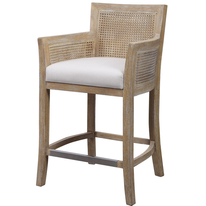 Uttermost 23522 Counter Stool, Polished Nickel