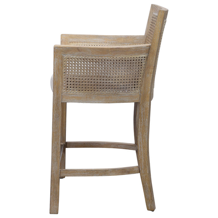Uttermost 23522 Counter Stool, Polished Nickel