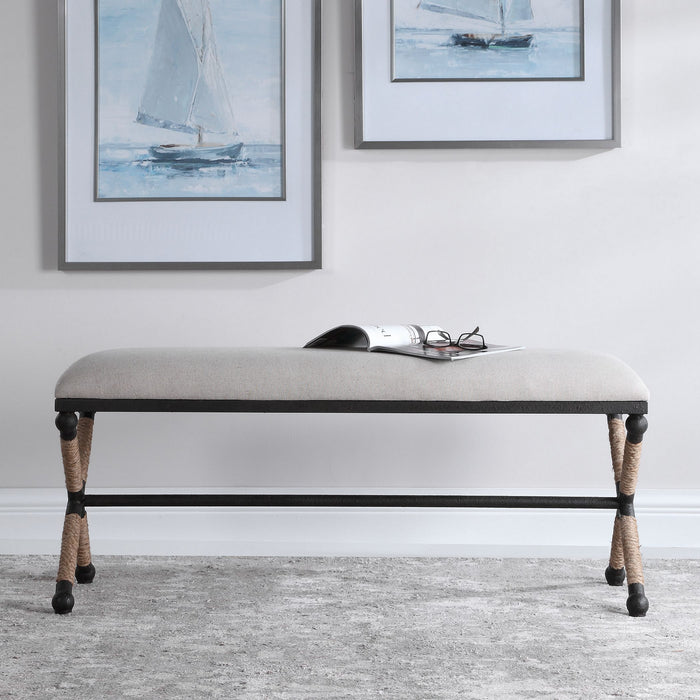 Uttermost 23528 Bench, Rustic Iron