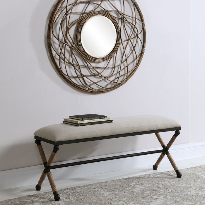 Uttermost 23528 Bench, Rustic Iron