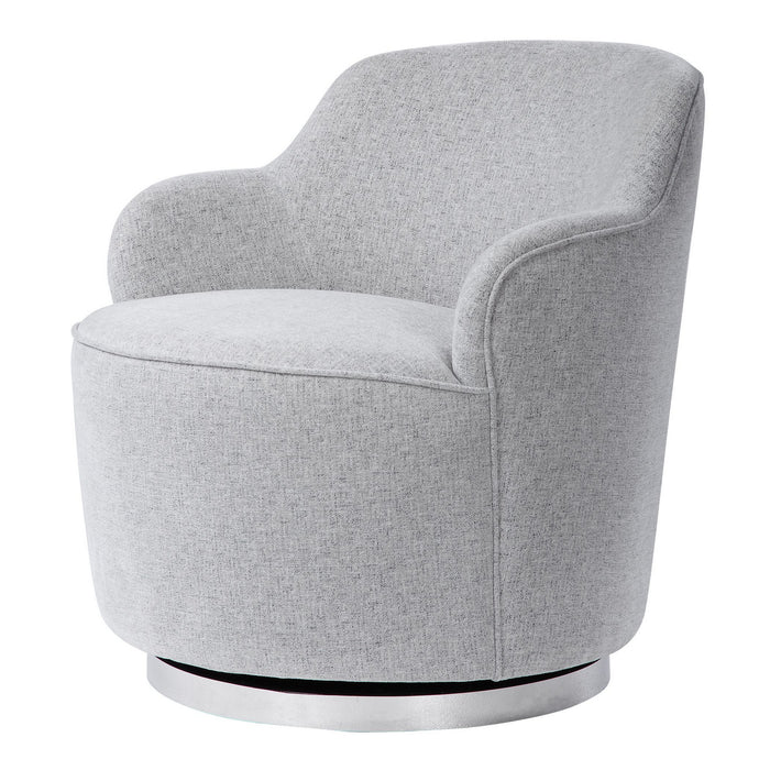 Uttermost 23529 Swivel Chair, Polished Nickel
